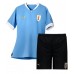 Billige Uruguay Børnetøj Hjemmebanetrøje til baby VM 2022 Kortærmet (+ korte bukser)